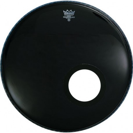 20" Powerstroke P3 Ebony Bass Drumhead With 5" Black Dynamo