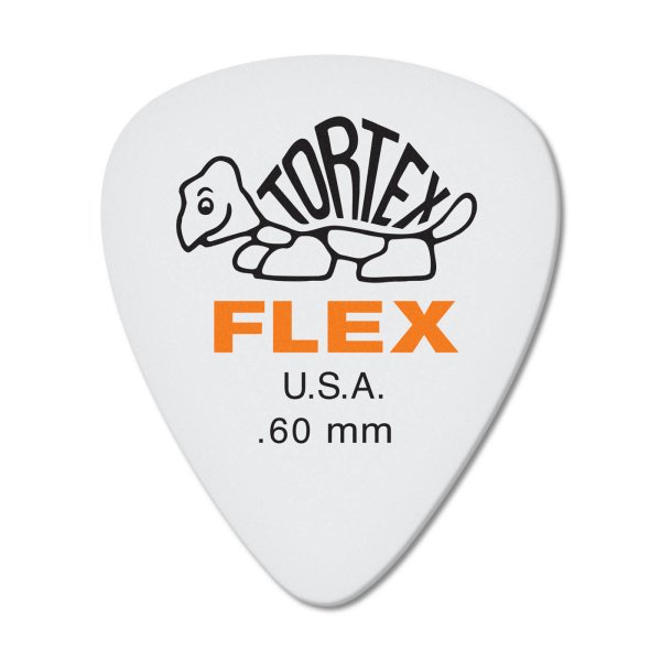 Orange 0.60mm Tortex® Flex Standard Guitar Pick (72/pack)