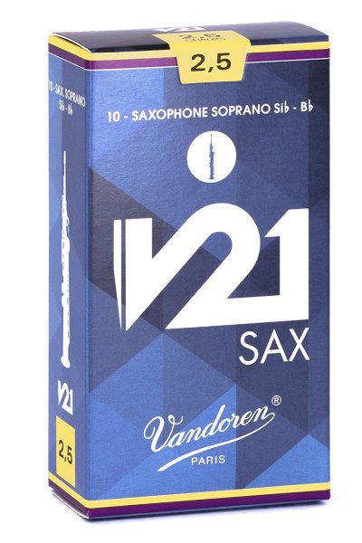 Soprano Sax V21 Strength 2.5, Box of 10 Reeds