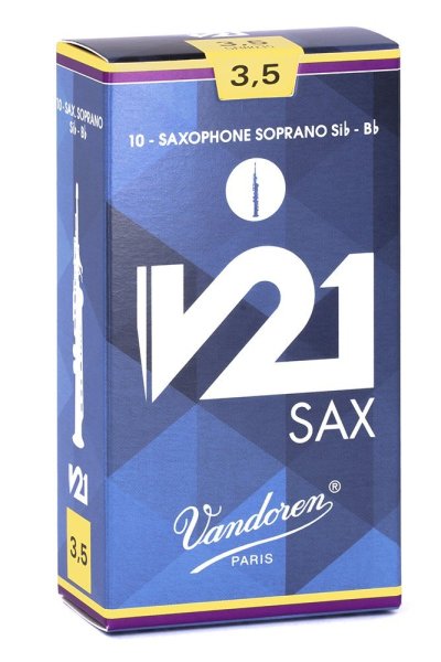 V21 Soprano Sax Reeds, Strength 3.5, Box of 10