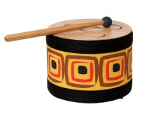 Kids Musical Toys Percussion Effect Wood Tone Drum