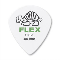 Tortex Flex Jazz III Guitar Pick, .88mm, White - 12 Pack