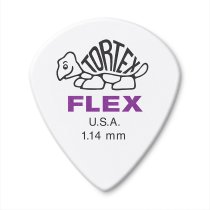 Tortex Flex Jazz III Guitar Pick, 1.14mm, White - 12 Pack