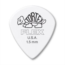 Tortex Flex Jazz III Guitar Pick, 1.5mm, White - 12 Pack