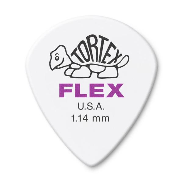 Tortex Flex Jazz III Guitar Pick, 1.14mm, White - 72 Pack