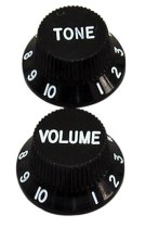 Strat Knobs 3pc Black Set