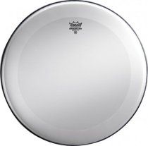 Bass Drum Heads : Powerstroke 3, Smooth White, 28 Diameter, White Dot Top Side 28-Inch