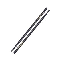 5A Nylon Tip Hickory Drumsticks, Black