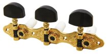 Classical Guitar Hauser Tuners 3x3 Gold With Ebony Buttons