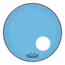 Powerstroke® P3 Colortone™ Resonant Bass Drum Head with Offset Hole - Blue 24″