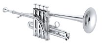 Professional Bb/A Piccolo Trumpet - Silver Plated Finish