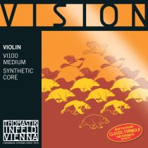 Vision Violin Single D String, Wound/Synth Core - Pure Alum Wound