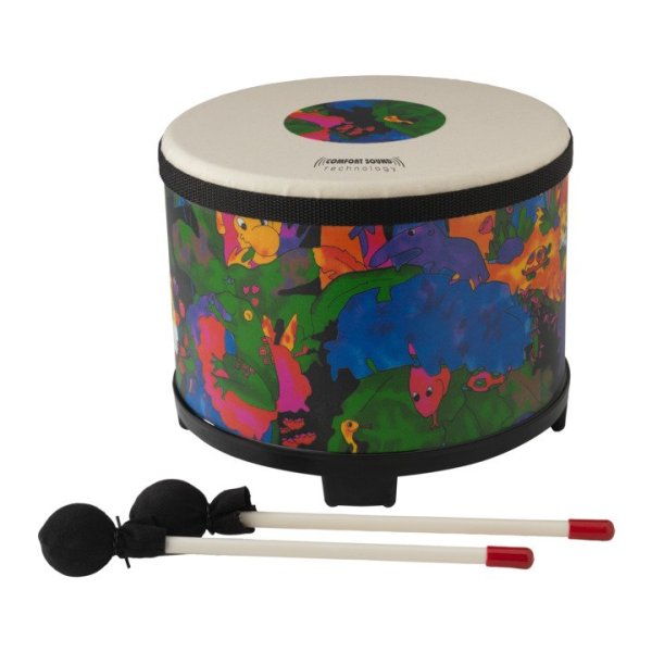 Kids Percussion® Floor Tom Drum Comfort Sound Technology® - Rain Forest, 10"