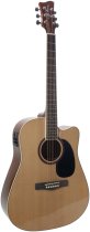 Dreadnought Cutaway Acoustic Guitar with EQ, Natural