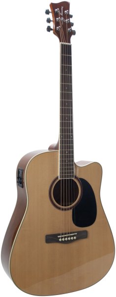 Dreadnought Cutaway Acoustic Guitar with EQ, Natural