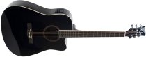 Dreadnought Cutaway Acoustic Guitar with EQ, Black