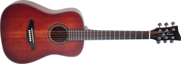 1/2 Size Dreadnought Acoustic Guitar, Red Burst Satin