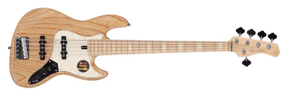 Marcus Miller V7 Vintage Fretless Ash 5-string Electric Bass, Natural