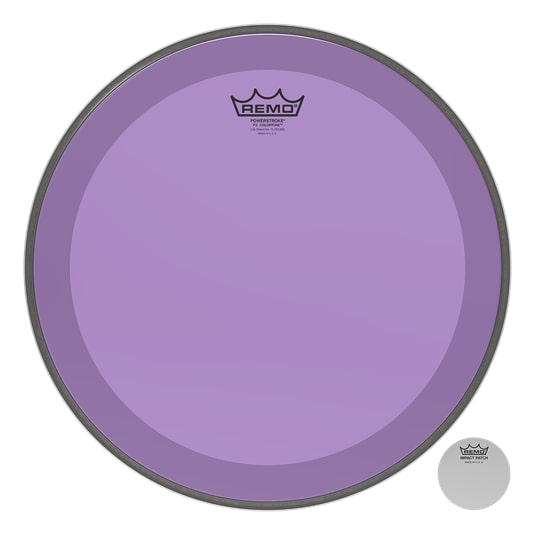 Powerstroke P3 Colortone Purple Bass Drumhead, 16"