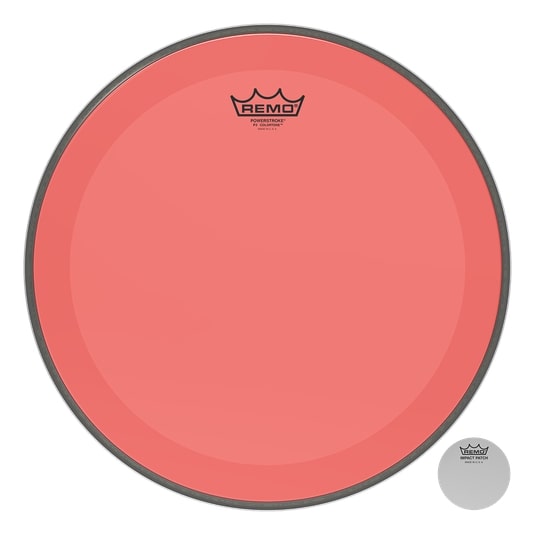 Powerstroke P3 Colortone Red Bass Drumhead, 16"