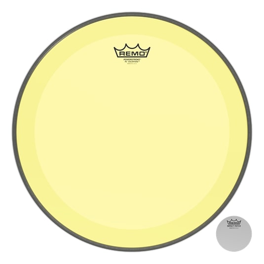 Powerstroke P3 Colortone Yellow Bass Drumhead, 16"