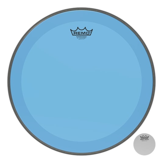 Powerstroke P3 Colortone Blue Bass Drumhead, 16"