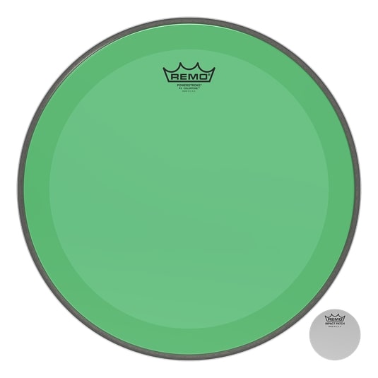 Powerstroke P3 Colortone Green Bass Drumhead, 16"