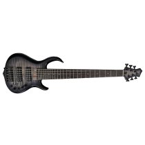 Bass Guitar - 6 String - Transparent Black Satin