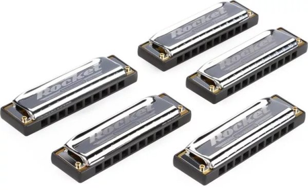 Rocket Harmonica 5 Pack – C, G, A, D And Bb