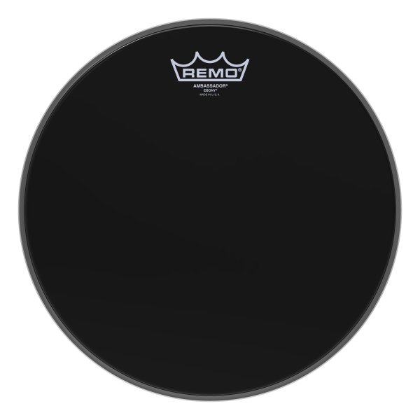 12" Ambassador Ebony Drum Head