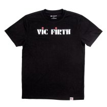 Vic Firth Black Logo Tee, Medium