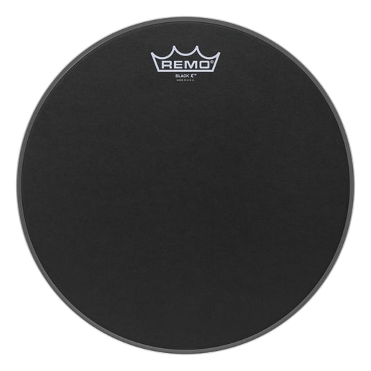 12" Emperor X Black Suede Snare Drumhead - Bottom Black Dot