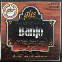 Nickel Plated Steel 5-String Banjo Strings, Medium (10-24)