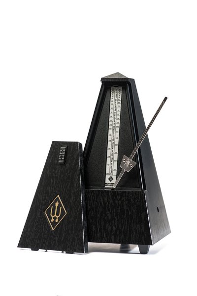 Plastic Casing Pyramid Metronome Without Bell, Black