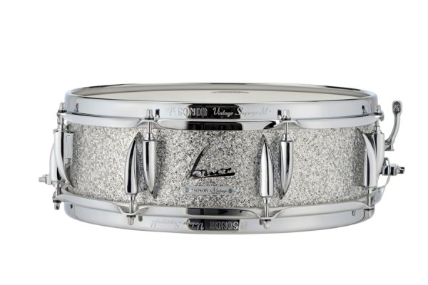 Vintage Series 14" x 5" Snare Drum, Vintage Silver Glitter