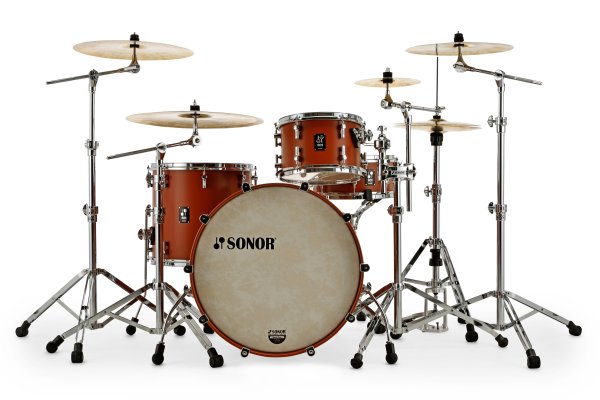 SQ1 3-piece Drum Shell Set, Satin Copper Brown