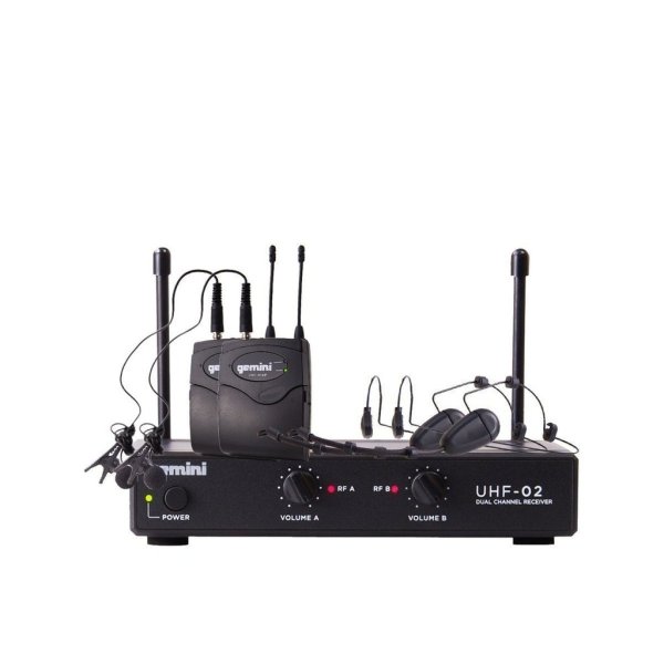 Dual Channel Wireless Headset Lavalier Microphone System, S12 517.6+521.5