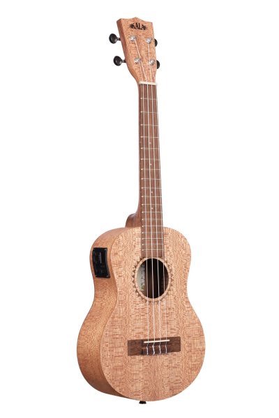 Burled Meranti Tenor Ukulele With EQ, Satin