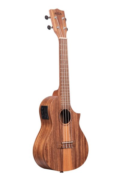 Teak Tri-top Concert Ukulele With Cutaway & EQ