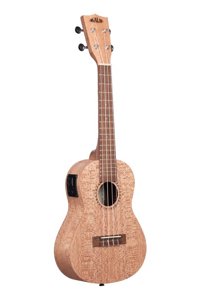 Burled Meranti Concert Ukulele With EQ, Satin