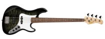 GB Series Poplar Electric Bass, Trans Black