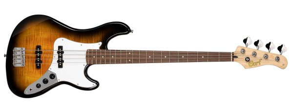 GB Series Poplar Electric Bass, 2 Tone Burst