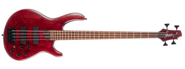 Artisan Series B4 Element 4-String Electric Bass, Open Pore Burgundy Red