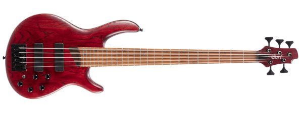 Artisan Series B5 Element 5-String Electric Bass, Open Pore Burgundy Red