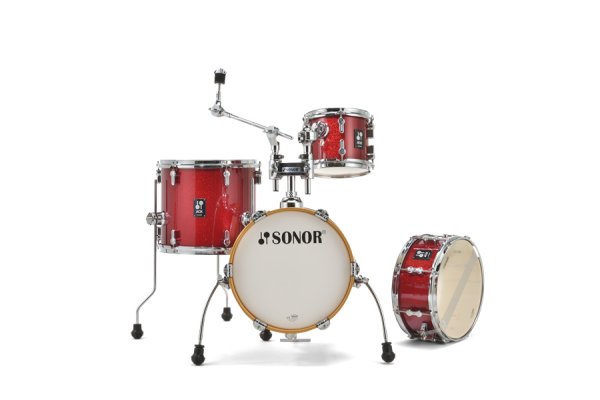 AQX Micro 4-piece Drum Shell Set, Red Moon Sparkle