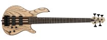 A5 Ultra Ash Electric Bass With Case, Etched Natural Black