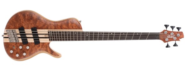 A5 Beyond Electric Bass With Case, Open Pore Bubinga Natural