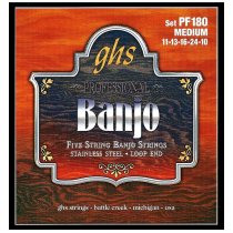 Strings 5-String Banjo Strings, Stainless Steel, Medium (.011-.024)