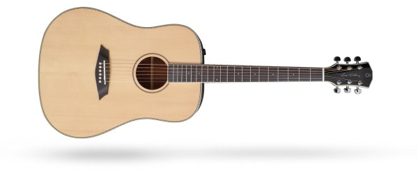 Larry Carlton A3-D Dreadnought Acoustic / Electric Guitar, Natural