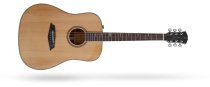 Larry Carlton A4-D Dreadnought Acoustic / Electric Guitar, Natural